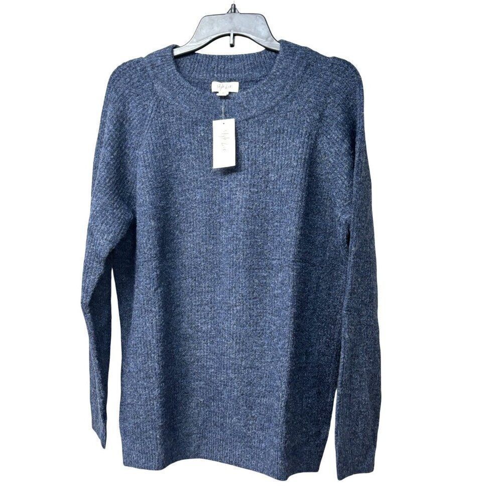 Style & Co Thermal Knit Sweater, Dark Sky Heather, XL - Picture 2 of 10